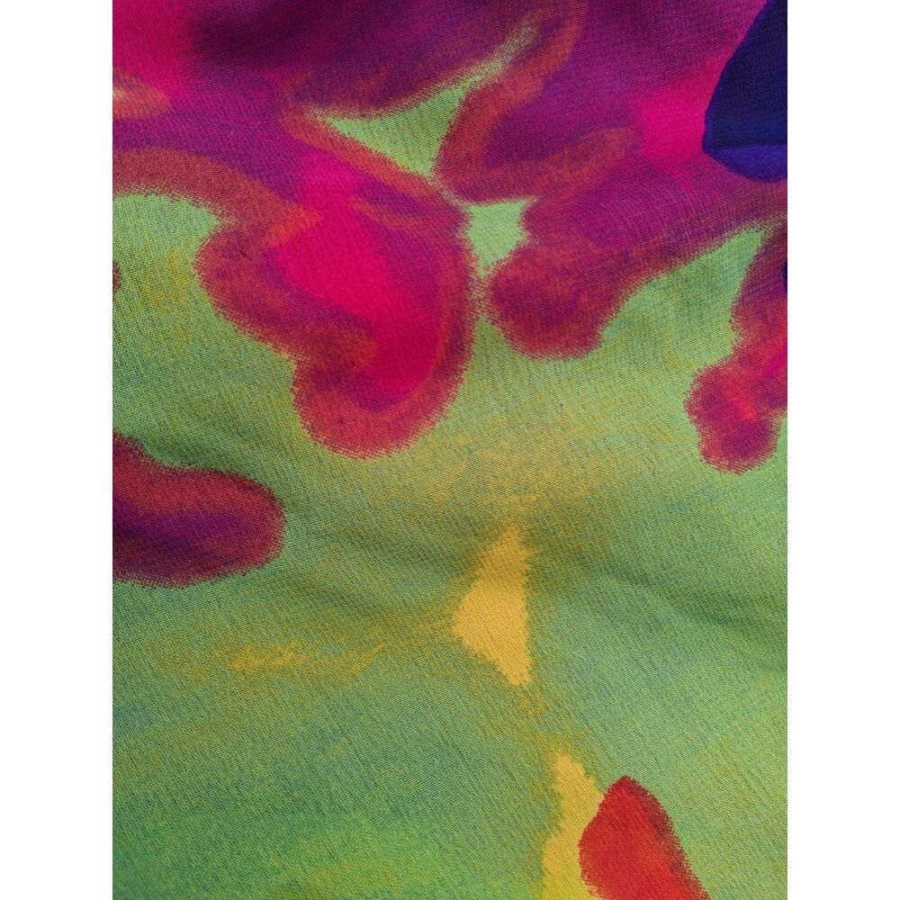 UNIQUE SPECTRUM Plus Size 3X Watercolor Abstract Drape Top - Summer, Festival - Picture 5 of 5